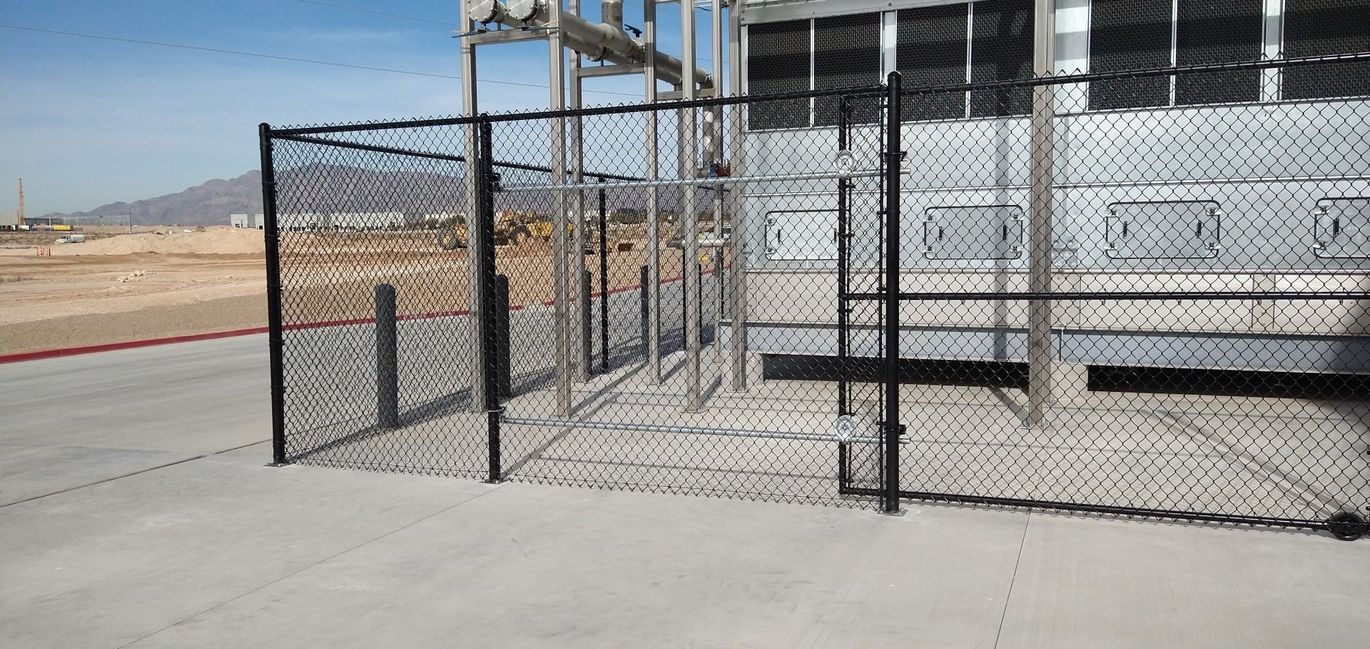 Black vinyl chain link fence