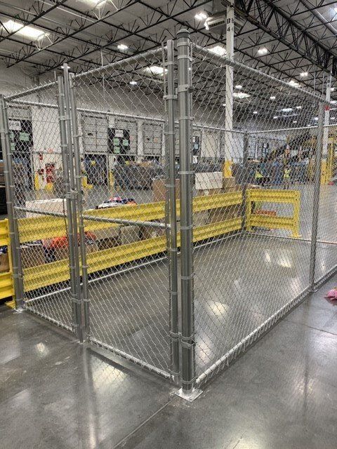 Chain link cage enclosure
