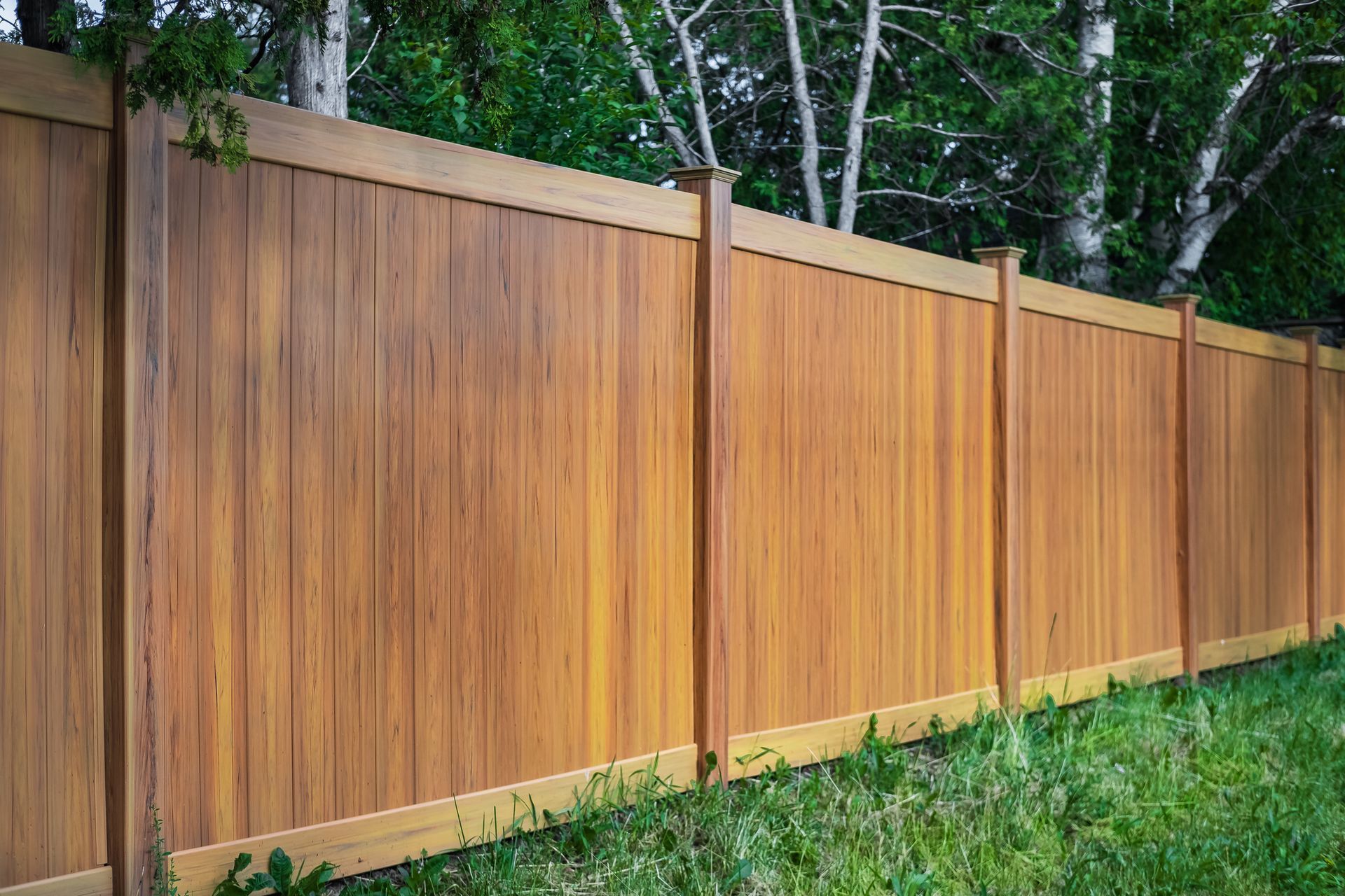 Wood fence installation